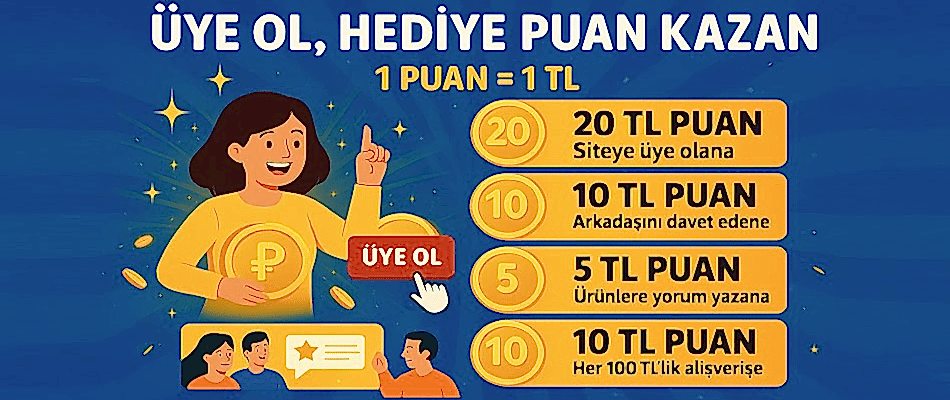 Üye Ol, Hediye Puan Kazan – Drstuning’te Avantajlı Alışveriş