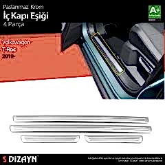 Volkswagen T-Roc Uyumlu Krom İç Kapı Eşiği 4 Parça. 2019 Üzeri Parça
