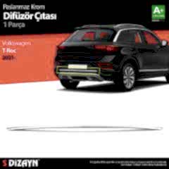 Volkswagen T-Roc Uyumlu Makyajlı Krom Difüzör Çıtası Orta Parça 2021 Üzeri Parça