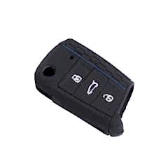 Silikon Anahtar Kabı- Volkswagen/Golf7 Siyah-Mavi Çizgili / Sypd53-1