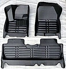 Peugeot 5008 Uyumlu 2017 Sonrası 5D Havuzlu Karbon Dizayn Paspas Seti