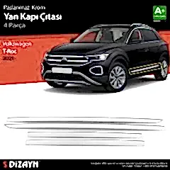 Volkswagen T-Roc Uyumlu Makyajlı Krom Yan Kapı Çıtası 4 Parça. 2021 Üzeri Parça