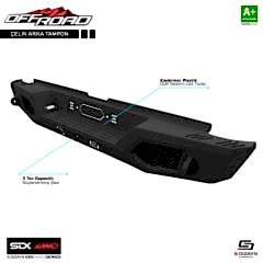 Sedan 4Wd Uyumlu Off Road Ford Ranger 3 Çelik Arka Tampon V1 Izgaralı 2012 Üzeri