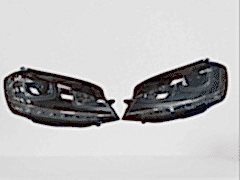 Volkswagen Golf Uyumlu 7 U LED Far Silver Hareketli