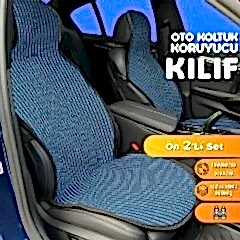 Gelly Emgrand Uyumlu Koltuk Kılıfı Minder Çizgili Siyah Mavi 2+1 Ön Arka Set