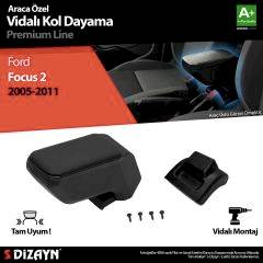 Ford Focus Uyumlu 2 Kol Dayama Kolçak ABS Vidalı Siyah 2005-2011 A+Kalite Parça