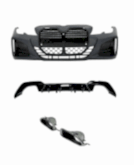 Bmw 3 Uyumlu Serisi G20 İçin G22 Dönüşüm Body Kit (Piano Black Çerçeveli)
