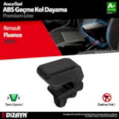 Renault Fluence Uyumlu Kol Dayama Kolçak Geçmeli ABS Siyah 2010 Üzeri A+Kalite Parça