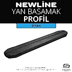 S-Dizayn Newline Siyah Yan Basamak Profil 183 Cm Etekli 36lık