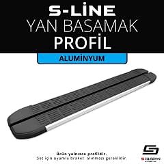 S-Dizayn S-Line Aluminyum Yan Basamak Profil 183 Cm Etekli 36lık