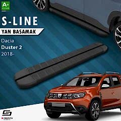 S-Dizayn Dacia Duster 2 S-Line Siyah Yan Basamak 183 Cm 2018-2023 A+ Kalite