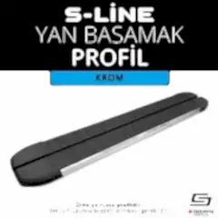 S-Dizayn S-Line Krom Yan Basamak Profil 183 Cm Etekli 36lık