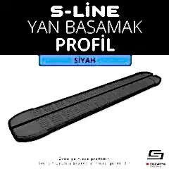 S-Dizayn S-Line Siyah Yan Basamak Profil 183 Cm Etekli 36lık