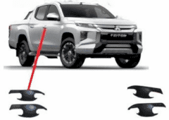 Mitsubishi L200 Uyumlu 2019 Sonrası Dış Kapı Kolu İç Kaplama ABS Siyah Parça