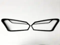 İsuzu D-Max Uyumlu 2018+ Far Çerçevesi Kaplama Siyah Sinyal Çizgili