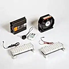 Mikrofonlu LED Uyumlu İkaz Lamba Metal Uzaktan Kumandalı (13Sesli)