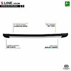 S-Dizayn Peugeot Bipper S-Line Krom Arka Koruma 2007-2017