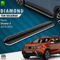 S-Dizayn Dacia Duster 2 Diamond Krom Yan Basamak 183 Cm 2018-2023 A+ Kalite