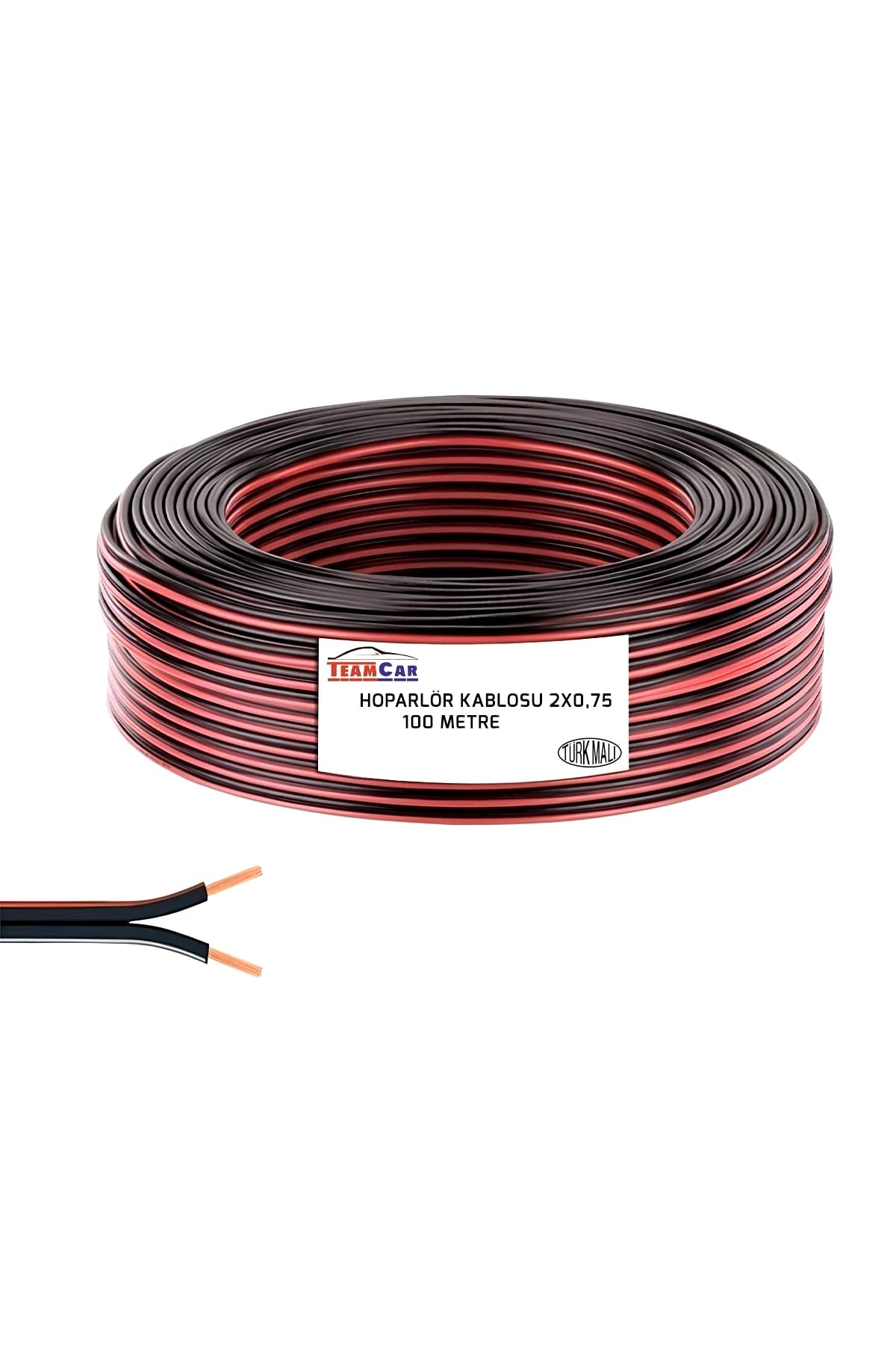 Hoparlör Tesisat Kablosu Çift Bitişik Kordon Çiftli Kablo 2x0,75 100 Metre Fiyatıdır