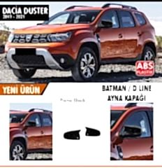 Duster 2 Uyumlu Batman Yarasa Ayna Kapağı Piano Black / 2018 Sonrası