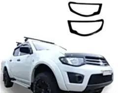 Mitsubishi L200 Uyumlu 2008-2011 Far Çerçeve Kaplama Siyah