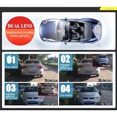 Araba Dvr Uyumlu Hd 45355 ''LCD Ekran Ön Arka Kamera Çift Kayıt Sürüş