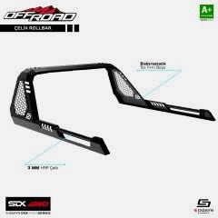 S-Dizayn SDX 4WD Off Road Isuzu D-Max 3 Çelik Roll Bar V1 2019 Üzeri