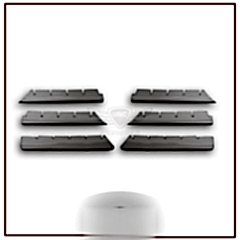 Renault Megane Uyumlu 2 Ön Panjur 2004-2006 (6 Parça.) Paslanmaz Çelik Parça