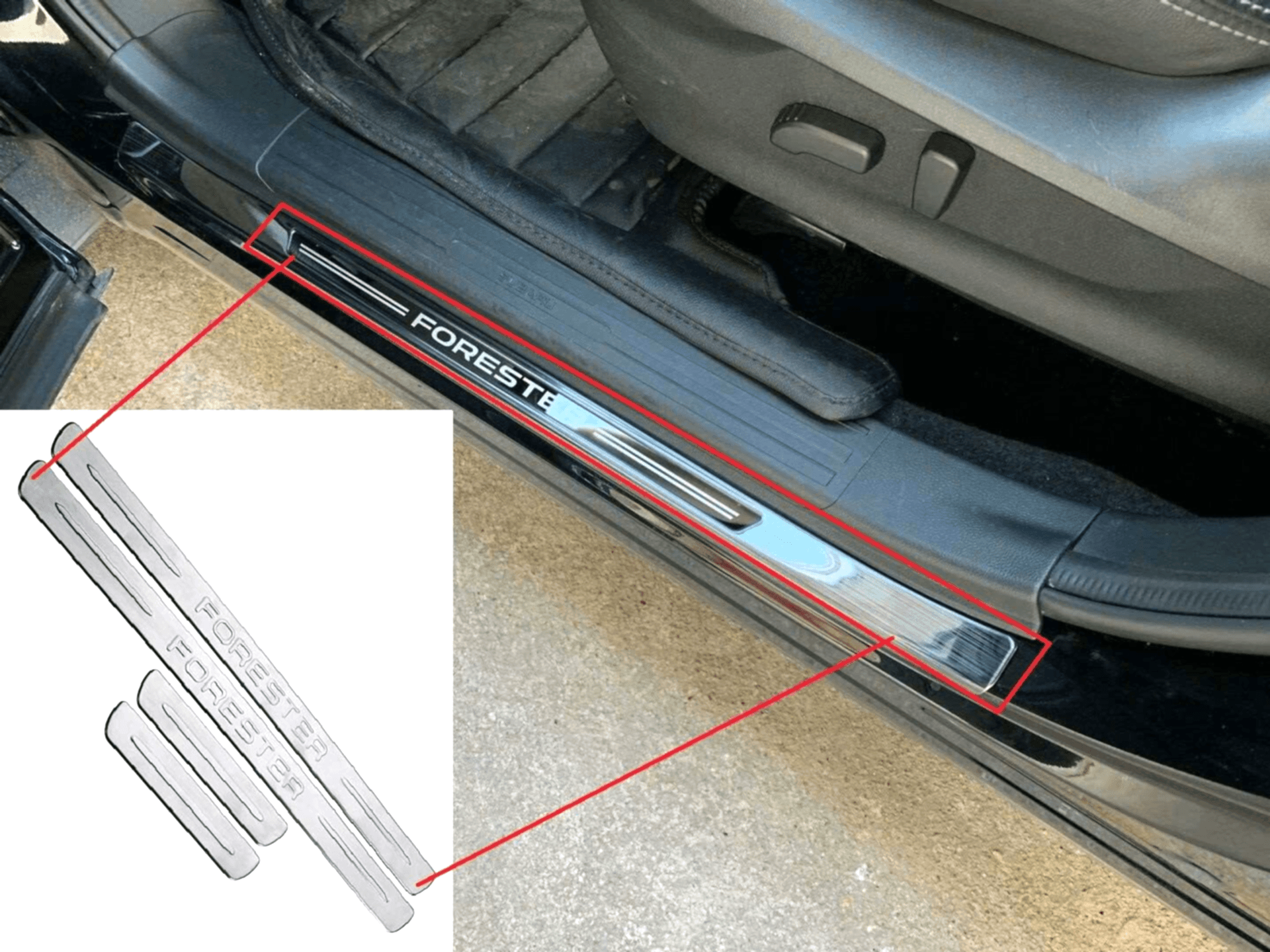 Subaru Forester Uyumlu 2009 2012 Dış Kapı Eşiği Krom Parça