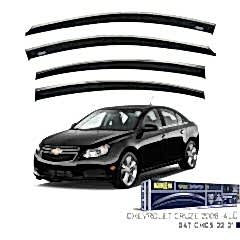 Chevrolet Cruze Uyumlu -2008 Kromlu Cam Rüzgarlığı 4Lü Parça