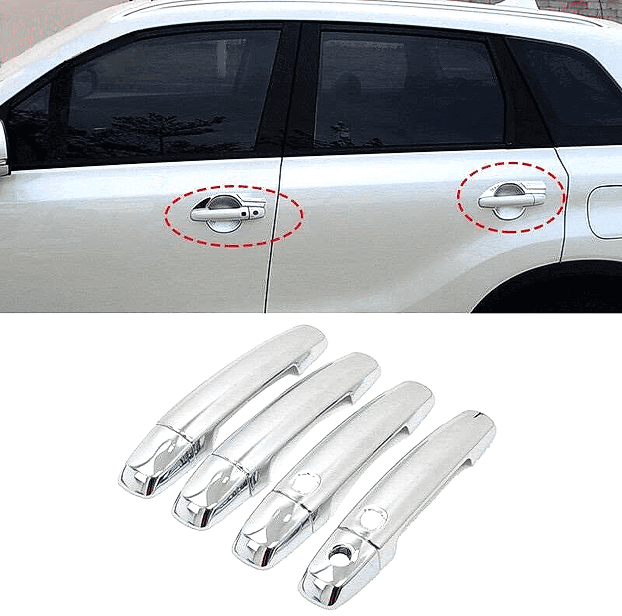 Suzuki Grand Uyumlu Vitara 2015 Sonrası Kapı Kolu (Sensörlü) ABS Krom Parça