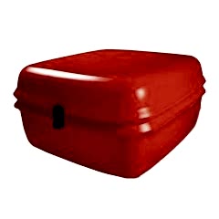 Motosiklet Servis Uyumlu Çantası Midi Box Kırmızı 110 Litre, Kilitli, Kaldıraç Pe