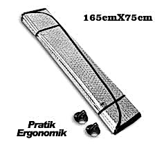 Balonlu Gümüş Ön Cam Perdesi Büyük 75X165 / Peon30