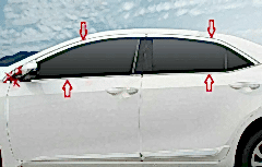 Toyota Corolla Uyumlu 2013 2018 Cam Çıtası Krom Parça