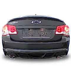 Chevrolet Cruze Uyumlu Sedan (2009 - 2013) Arka Tampon Eki - Difüzör (Plastik)