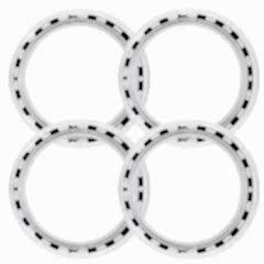 Chery Uyumlu  13 Jant At Desenli Lastik Yanağı Beyaz Renk 1 Takım 4 Adet