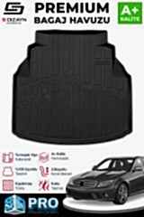 S-Dizayn Mercedes C180 W204 3D Pro Plastik Setli Bagaj Havuzu 2007-2014 A+ Kalite