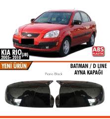 Kia Rio Uyumlu Jb 2005-2010 Batman Ayna Kapağı Parlak Siyah Parça