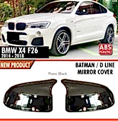 Bmw X4 Uyumlu F26 2014-2018 Batman Ayna Kapağı Parlak Siyah Parça