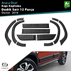 S-Dizayn Dacia Duster 2 Kapı Koruma ve Çamurluk Kaplaması Dodik Seti 2018 Üzeri A+ Kalite