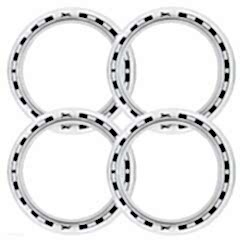 Chery Uyumlu  14 Jant At Desenli Lastik Yanağı Beyaz Renk 1 Takım 4 Adet