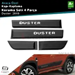 S-Dizayn Dacia Duster 2 Kapı Koruma Seti Parlak Krom Yazılı 2018 Üzeri A+ Kalite