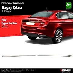 S-Dizayn Fiat Egea SD Krom Bagaj Çıtası 2015 Üzeri A+ Kalite (Mat Krom)