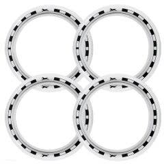 Chery Uyumlu  15 Jant At Desenli Lastik Yanağı Beyaz Renk 1 Takım 4 Adet