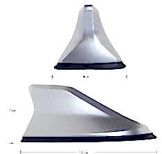 Nissan 350Z Uyumlu Köpek Balığı Balık Sırtı Shark Anten Gri