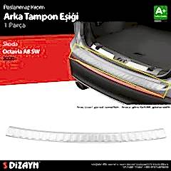 S-Dizayn Skoda Octavia 4 A8 SW Krom Arka Tampon Eşiği 2020 Üzeri