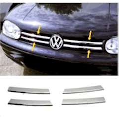Volkswagen Golf Uyumlu 4 Ön Panjur Krom Parça