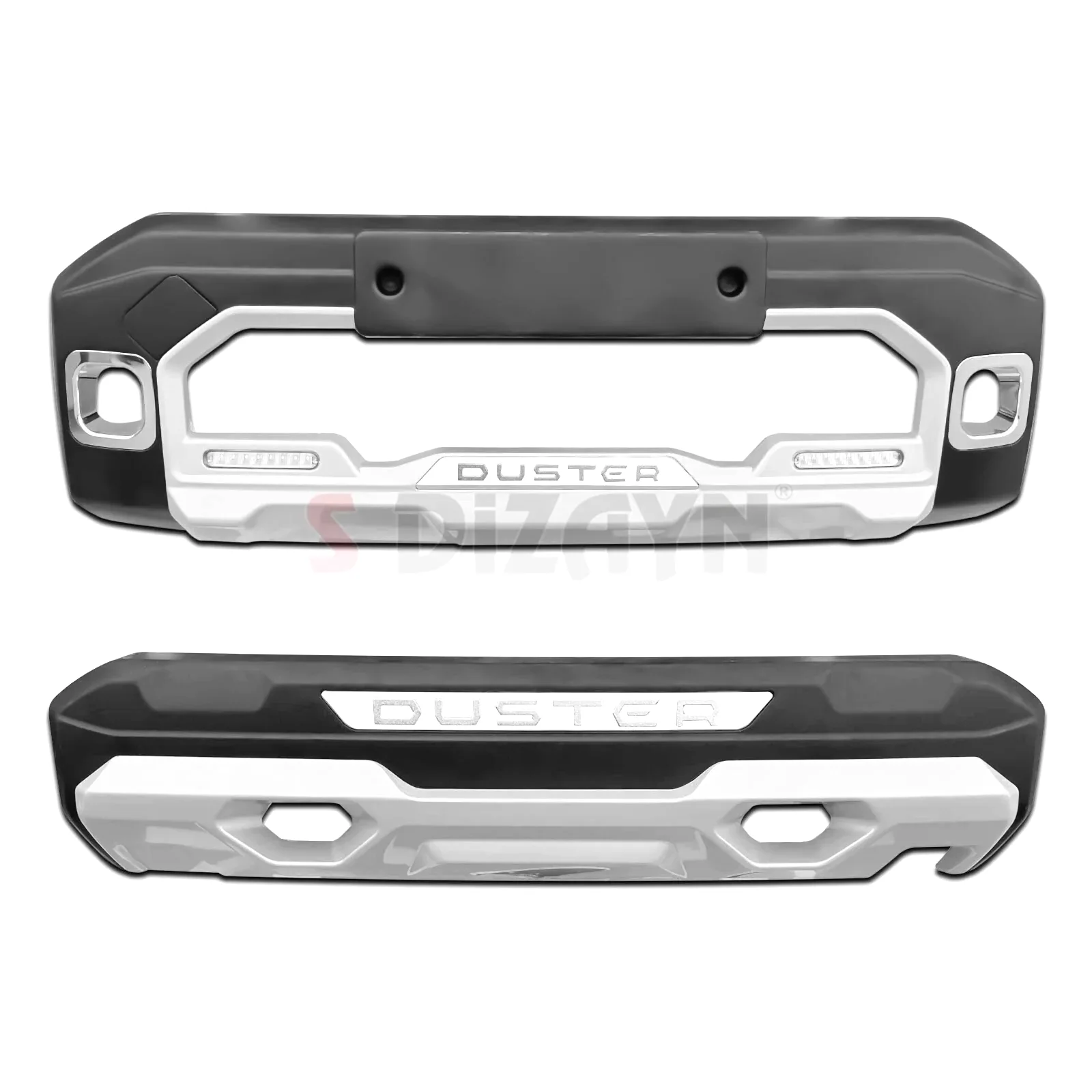 S-Dizayn Renault Duster 4X2 Ön ve Arka Tampon Koruma Difüzör Seti 2024 Üzeri A+ Kalite