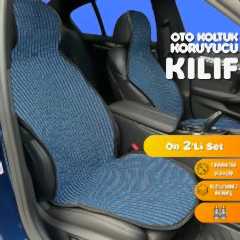 Subaru Forester Uyumlu Koltuk Kılıfı Minder Çizgili Siyah Mavi 2+1 Ön Arka Set