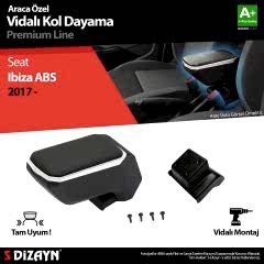 S-Dizayn Seat Ibiza ABS Vidalı Kol Dayama Kolçak Gri 2017 Üzeri A+Kalite